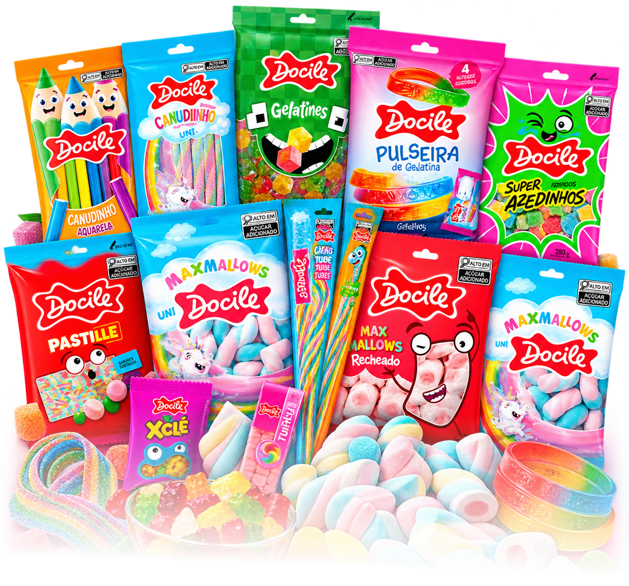 Docile, Maxmallows, Dadinho e Paçoca